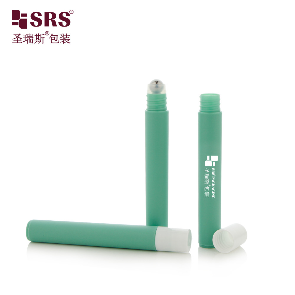 RPP-10ML(C) Tall And Thin PP Plastic PP Matte Finished Empty Roller Bottle With Steel Ball For Eye Serum