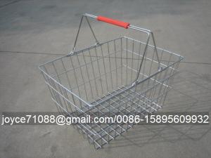 China Convenient Metal Shopping Baskets , Supermarket / Grocery Store Baskets wholesale