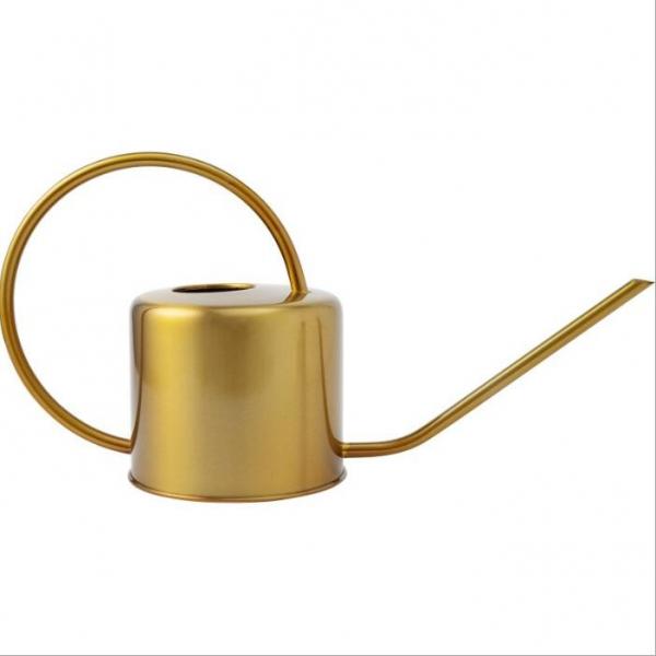 Quality Brass Stainless Steel metal Watering Can 1.2L, Long Spout,Modern Style for sale