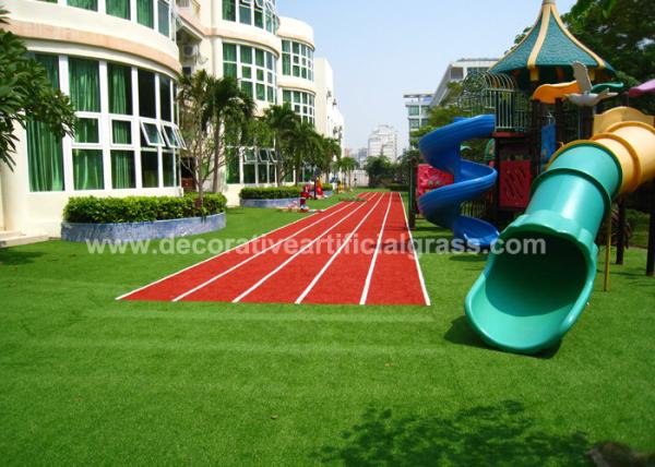Quality SBR Glue Realistic Artificial Grass Turf For Kindergarten Playground for sale