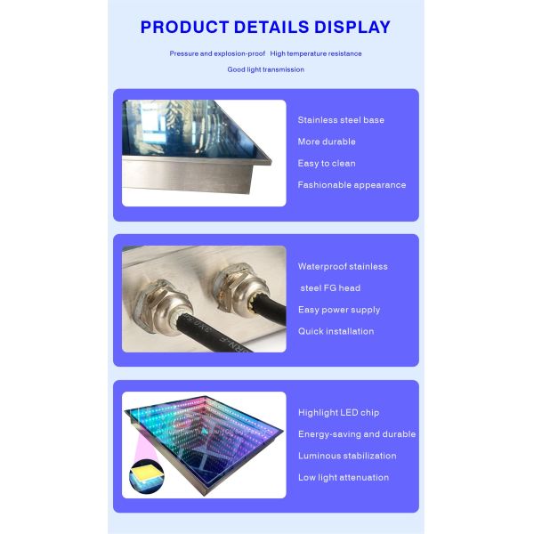 Full Color LED Dance Floor Interactive Floor Tiles Brick Lights
