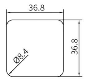 Different Sizes Stainless Steel Square Push Button DC 12-36V DC 12-36V