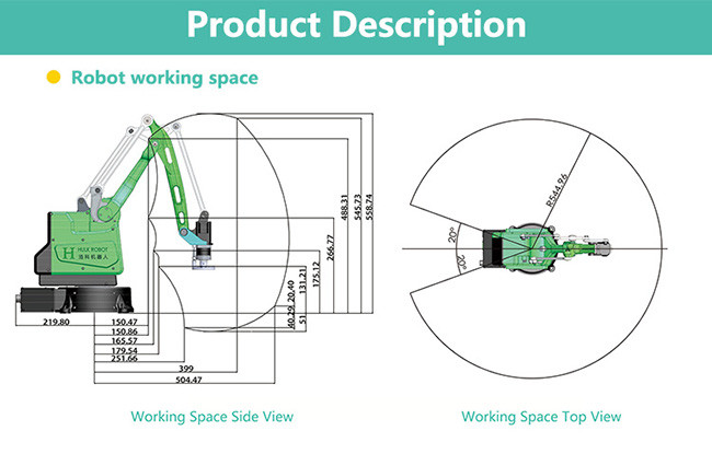 3 Axis 4 Axis 5 Axis 1 KG Industriall Palletizing Robot Arm