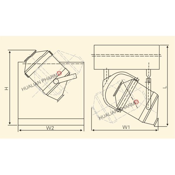 High Efficiency Pharmaceutical Mixing Equipment / Chemical Dry Powder Mixer Blender SS 316L ,FOR MEDICAL OR FOOD FIELD