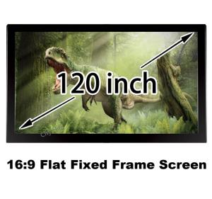 High Quality Picture 120 Inch 10 Feet Fixed Frame Projection Screen Wall Mount 3D Display