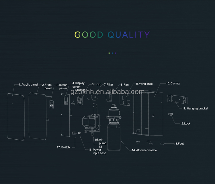 Black 500ml Aroma Diffuser Hotel Usb Electric Diffuser Sterilization