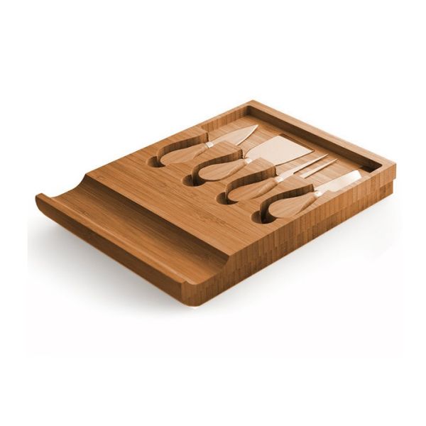New design Natural Material Mini Size Enviromentally Bamboo Cheese Board