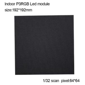 Full Color LED Matrix Module 192x192mm 64x64pixel P3 Indoor SMD2121 LED Display Screen