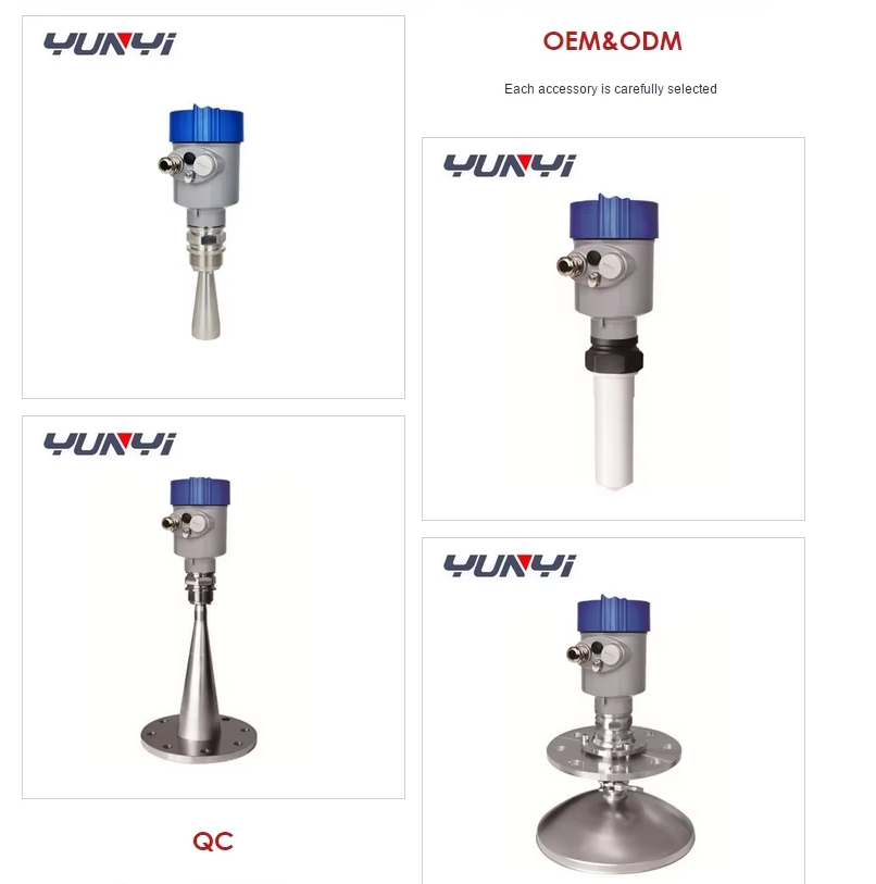 4-20mA Level Transmitter Liquid Fuel Non Contact 80G Radar Level Sensor Meter