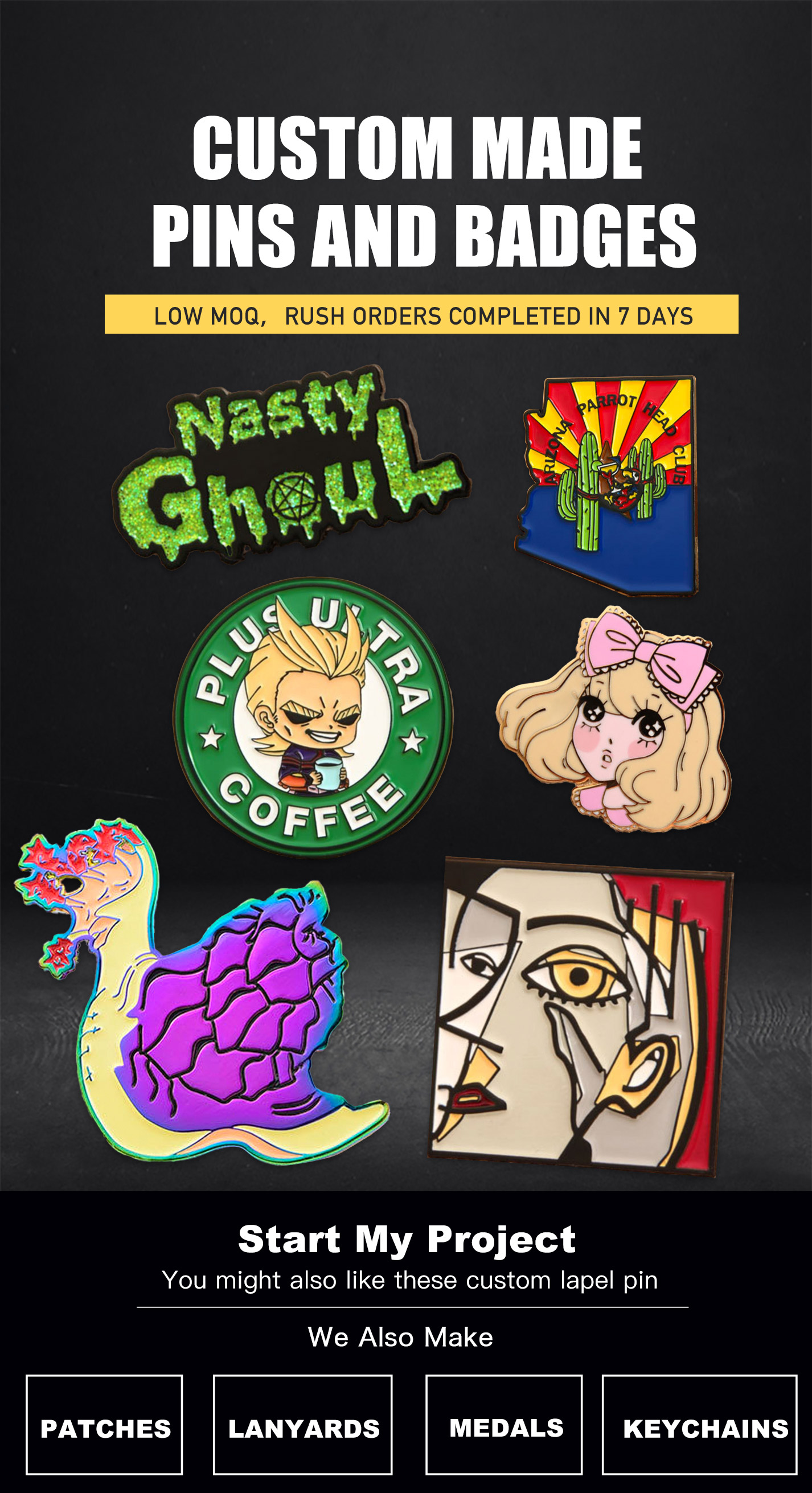 Metal Customized Shiny Gold Plated Enamel Lapel Pins with UV and Silk Screen Print
