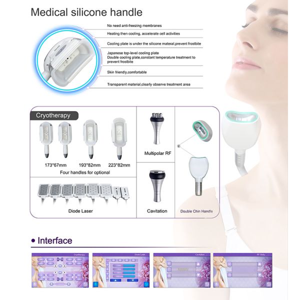 Fat Reduction 2000W 400kpa Cryolipolysis Slimming Machine