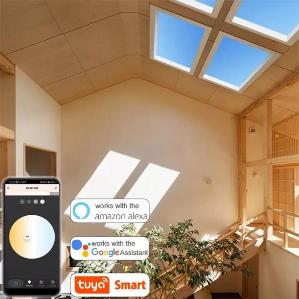 Home Wireless LED Fake Skylight Multi Function Virtual Window 200W