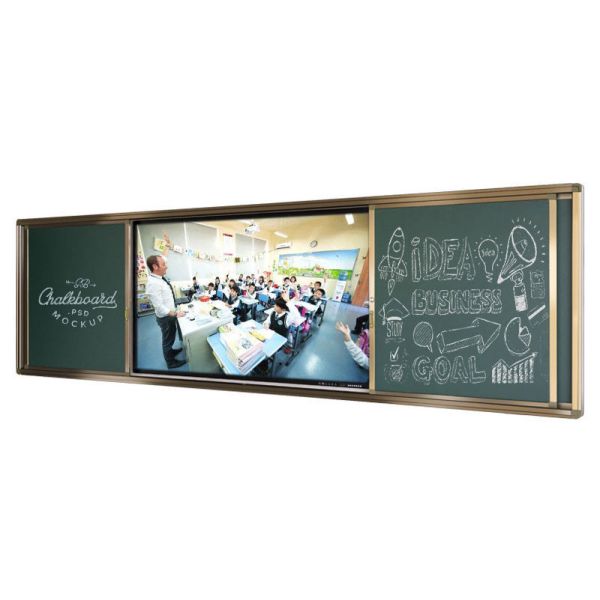 Push Pull Smart Digital Blackboard in classroom setting