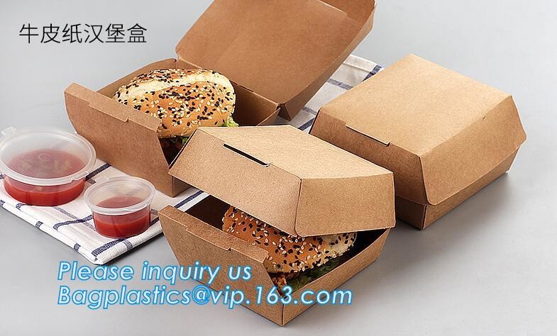 kraft paper sandwich box with window ,triangle sandwich box for packaging,Cardboard Box With Clear Window Burger Sandwic