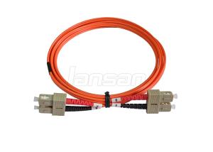 FC To FC Simplex Fiber Optic Patch Cord Multimode OM3 OFNR Jacket Low Insertion Loss