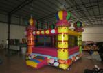Small inflatable bouncer with net around / inflatable ball pool bouncer