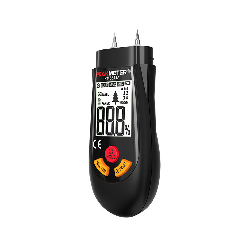 Hand-held Wood Moisture Tester 4 Type Tree Test Paper And Wall Test Max Min Value Measurement