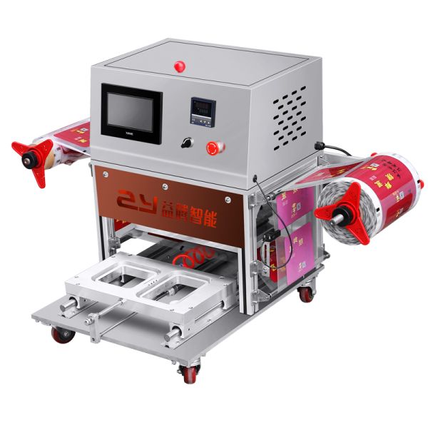 1600W 800pcs/H Automatic Table Top Tray Sealing Machine Touch Screen Display Control