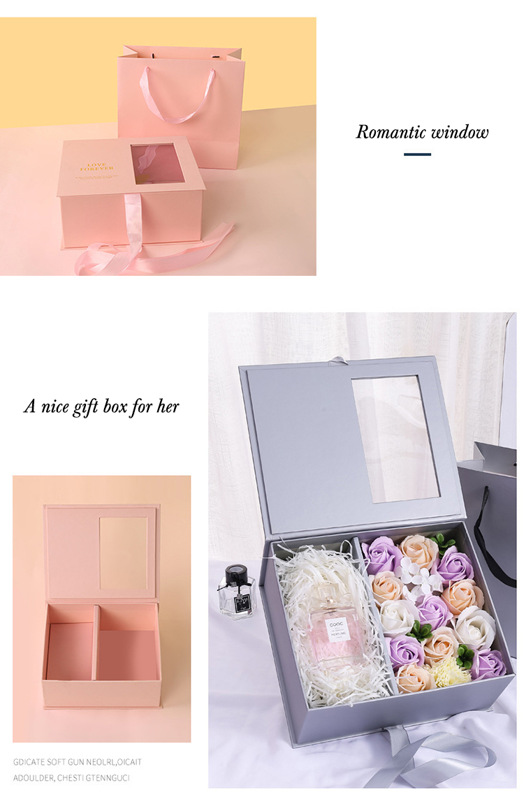 Ribbon Bow Cardboard Gift Packaging Box Bulk Flower Boxes