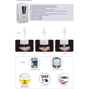 Automatic Spray Soap Dispenser IR Touchless Alcohol Sanitizer Disinfectant