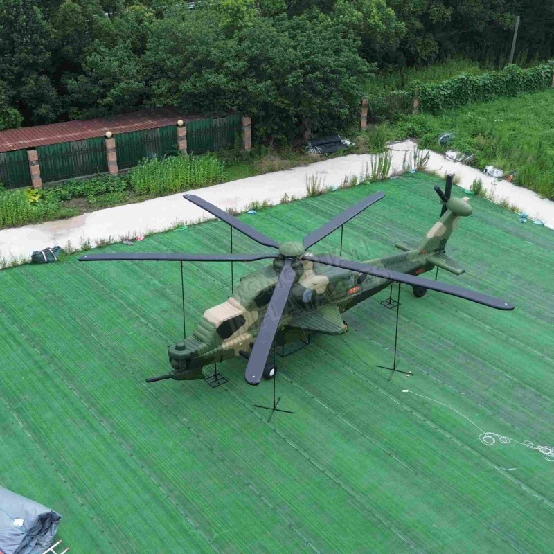 Large Inflatable Training Target Helicopter Structure Designed for Visual