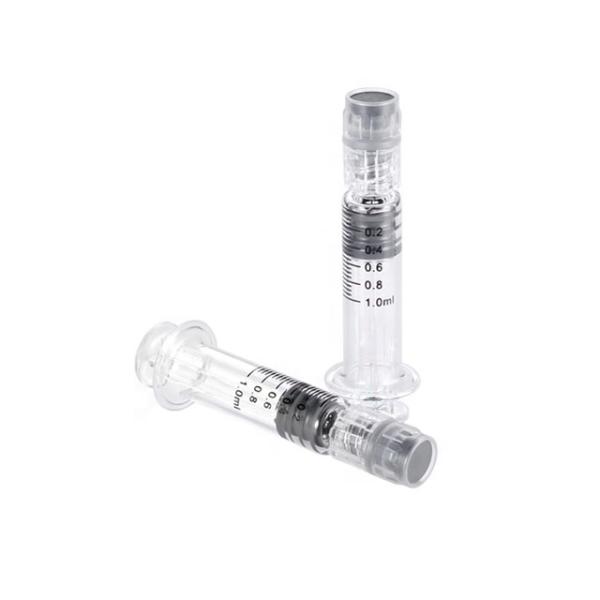 1ml 2.25ml 3ml 5ml Prefilled Borosilicate Syringe Metal Plastic Plunger Luer