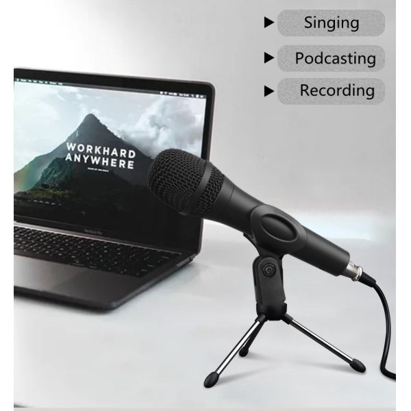 GESTTON Clear Voice Arm Stand Mic Recording Microphone For Computer CE ROHS