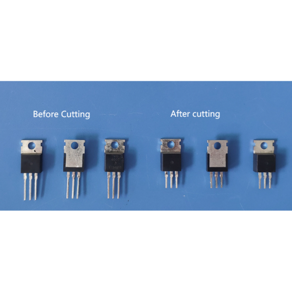 RS-901AS Automatic Bulk Transistor Leg Cutting Machine MOS Components Pin Cutting Flat Leg