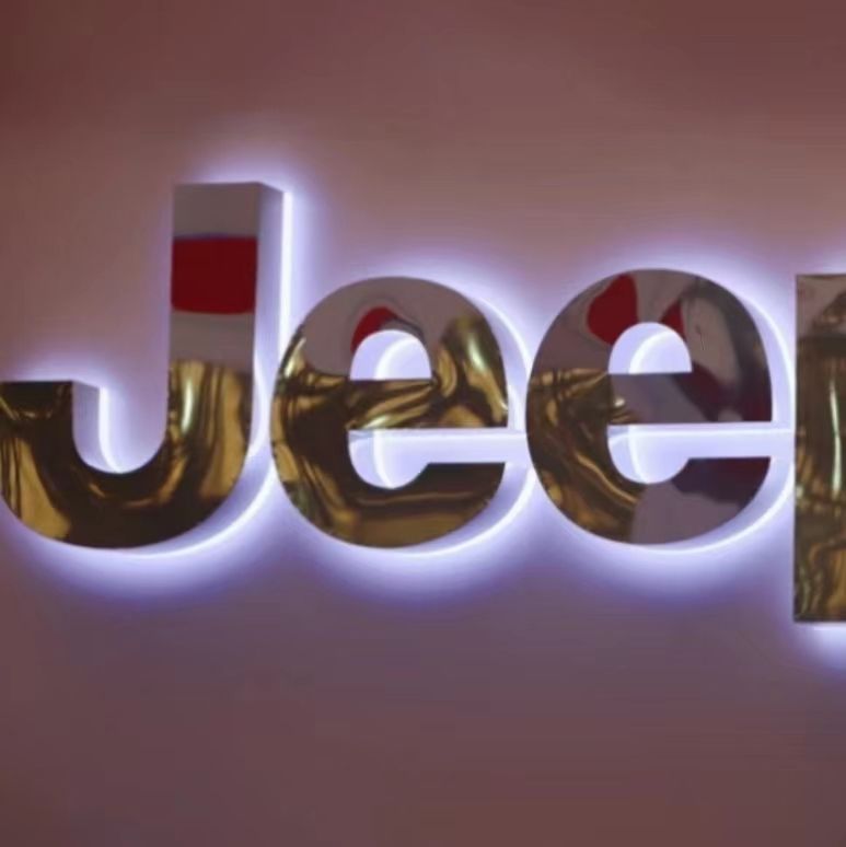 Stainless Steel LED Backlit Characters Shopping Mall Signs Illuminated Characters Metal Backlit Characters LED Billboards