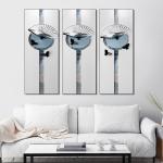 Three Panels Canvas Prints Wooden Frame Wall Decoration Products Minimalist