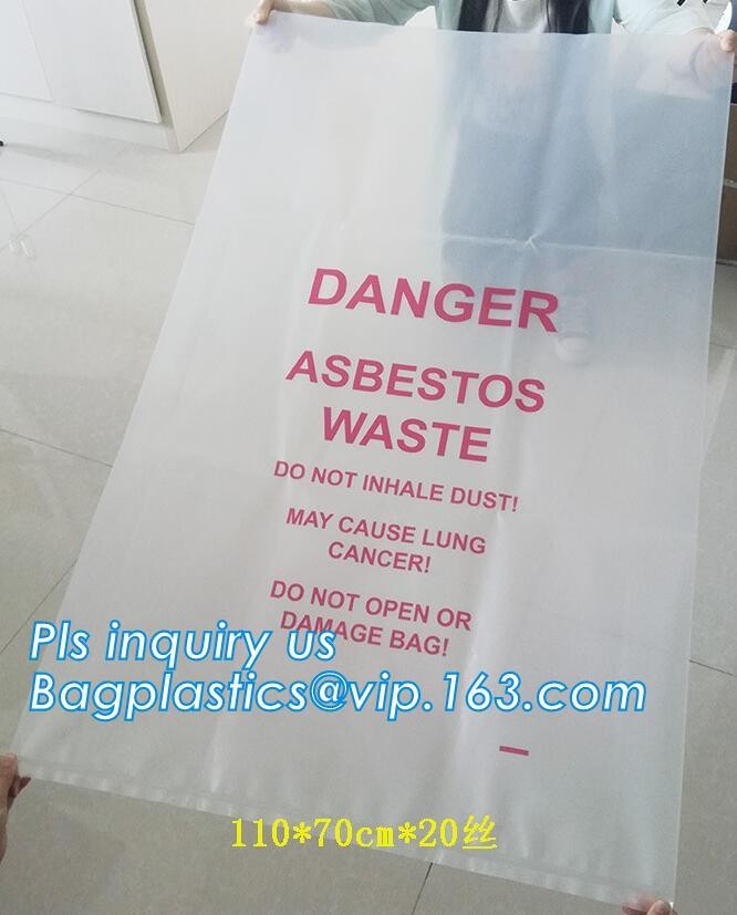 Heavy Duty Construction Plastic Asbestos Bag Waste Bag,Heavy Duty Disposal Polythene bags For Asbestos Removal BAGEASE