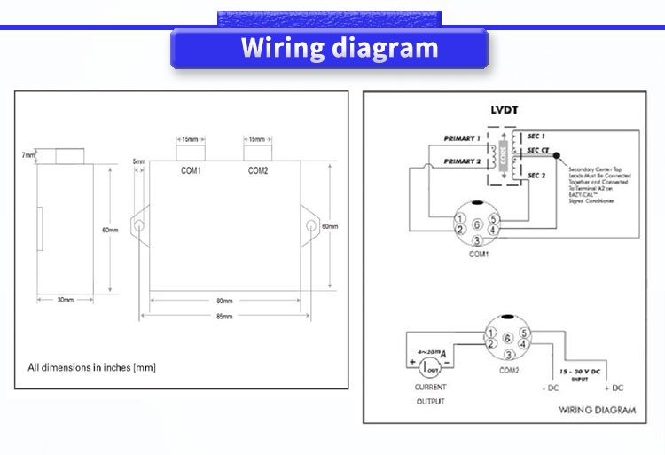 UNIVO UME1000Y LVDT RVDT Half Bridge Sensor Differential Transmitter for Signal Conversion