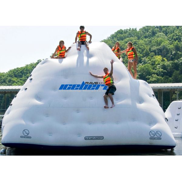 Giant Iceberg Floating Climbing Wall , Water Park Inflatable Climbing Iceberg Mountain