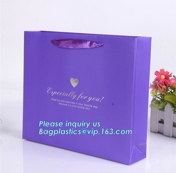 Fashion Custom Printing Luxury Gift Shopping Carrier Paper Bag With Your Own Logo Print,strong twisted handle black leat