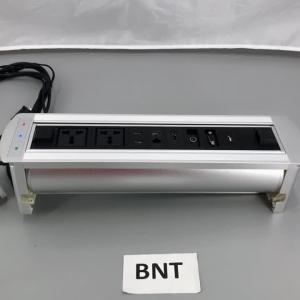China smart office desk power socket conceal track outlet / universal multi power track socket outlet adapter customized wholesale