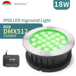 China 18W RGB DMX512 Led Ground Lights Waterproof IP68 900LM For Garden wholesale