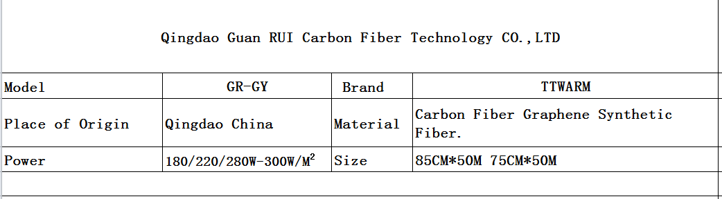 Far Infrared Ray Radiant Carbon Heating Film 220W No Noise No Fueling