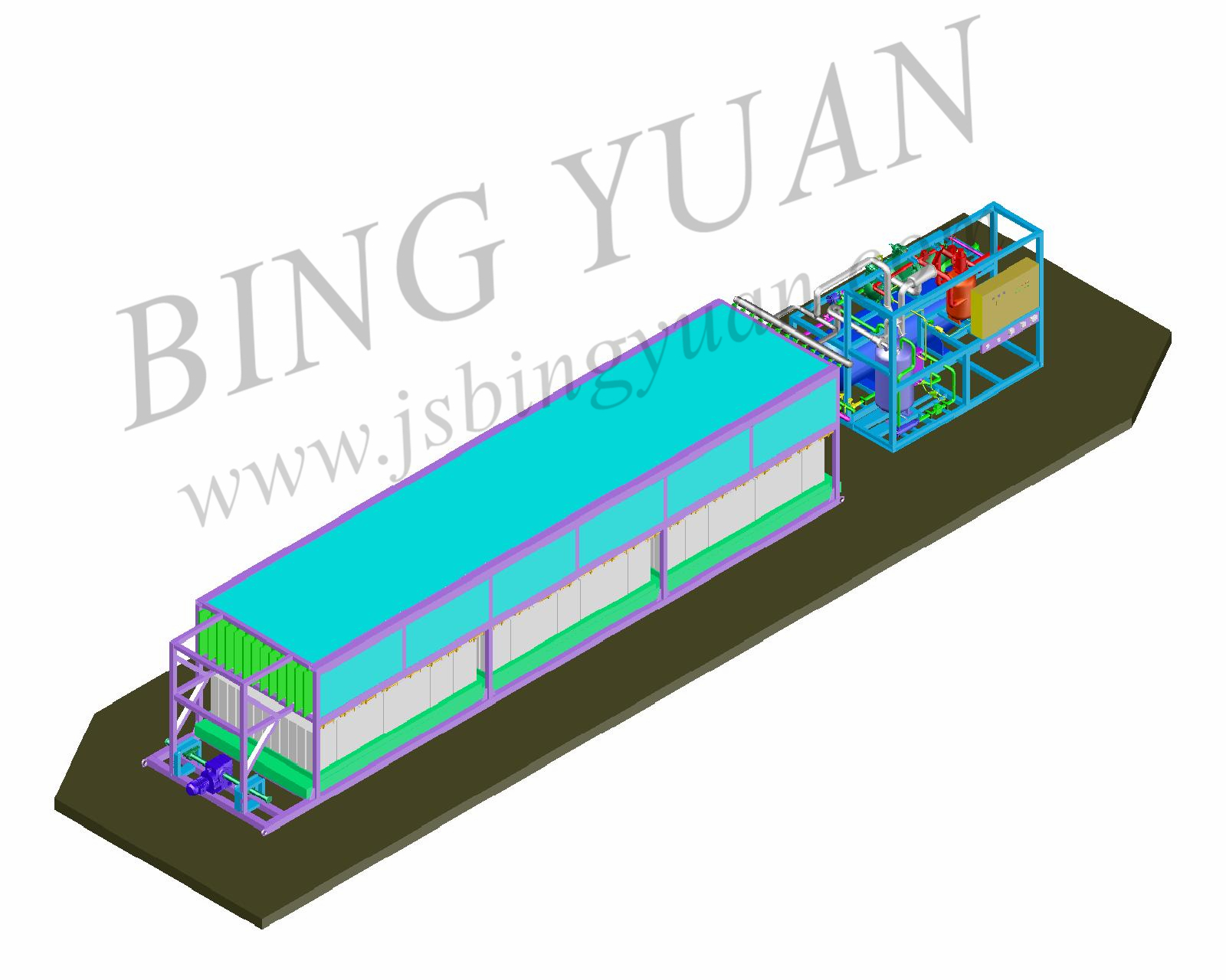 Fresh Keeping Commercial 3T Block Ice Maker Machine , Ice Cube Machine Maker
