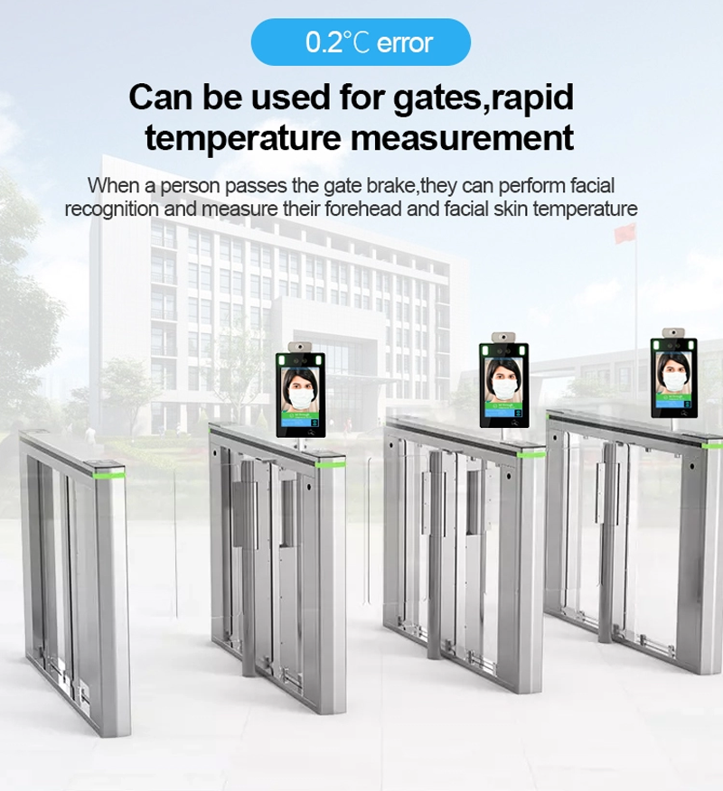RJ45/ WIFI 200W Pixel Camera Walk Through Temperature Scanner
