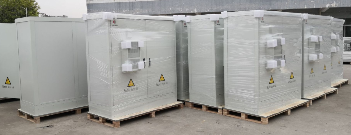 Two room communication outdoor cabinet Fiber Optic Distribution BoxIP55 Iron Sheet EMC RFI