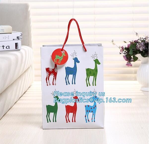Fashion Custom Printing Luxury Gift Shopping Carrier Paper Bag With Your Own Logo Print,strong twisted handle black leat