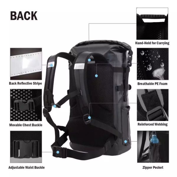 Outdoor PVC Waterproof Diving Backpack , Multifunctional Waterproof Scuba Bag