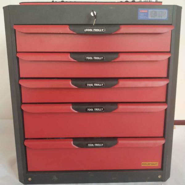 Quality Movable 5 Drawer Tool Trolley , Steel Mobile Tool Box Trolley for sale
