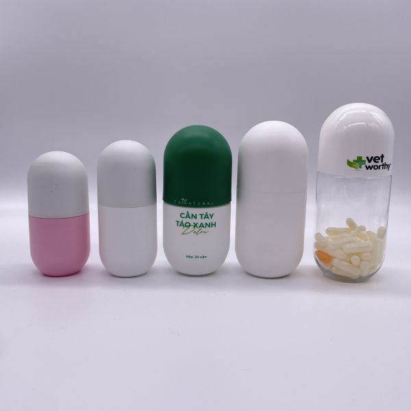 120ml/130ml/180ml/200ml/250ml HDPE Plastic Capsule Shaped Bottle for Vitamin Supplement Pill