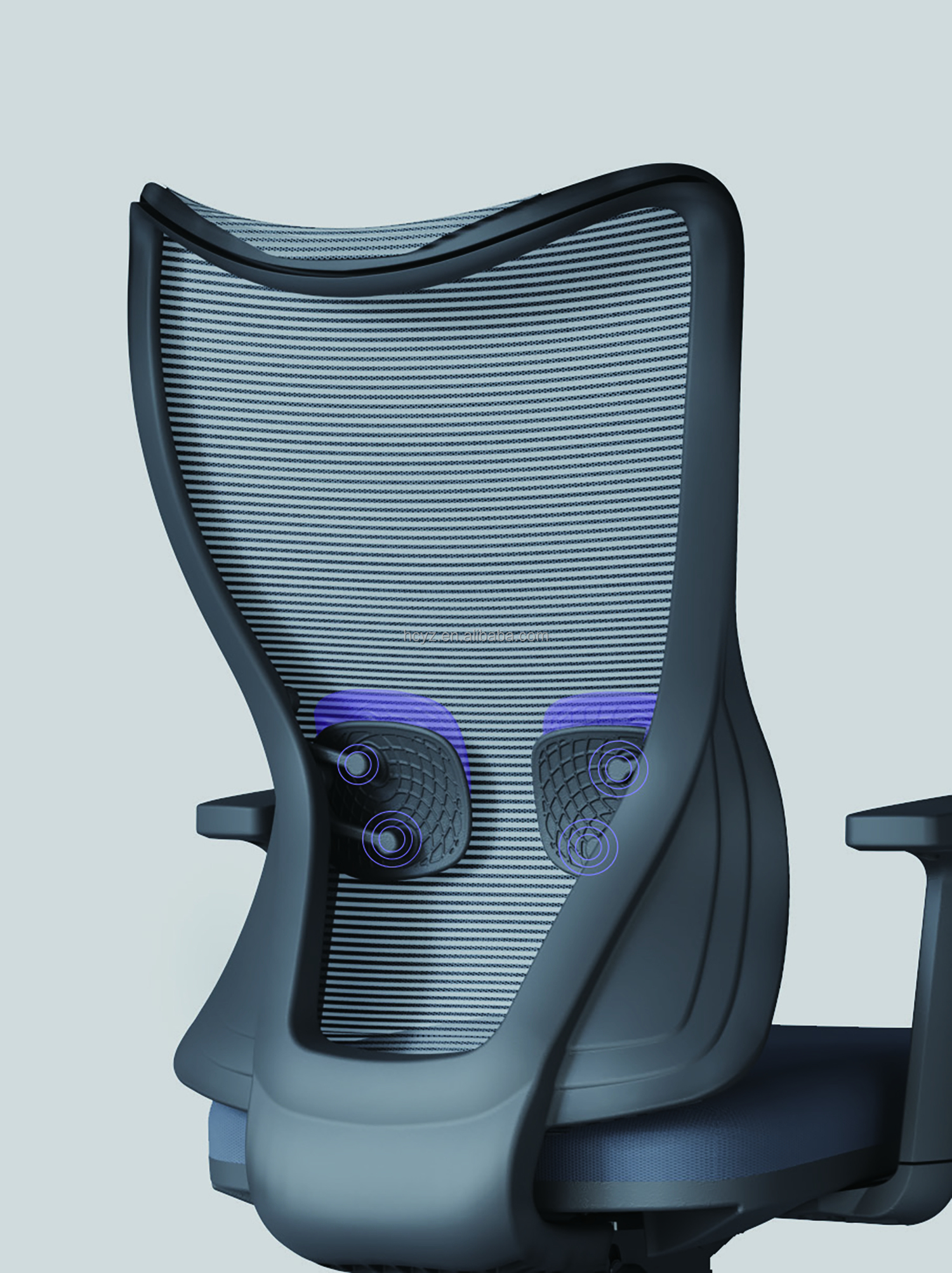 Adjustable Armrest Swivel Office Chair for Staff Conference Room Mid Back Mesh Design
