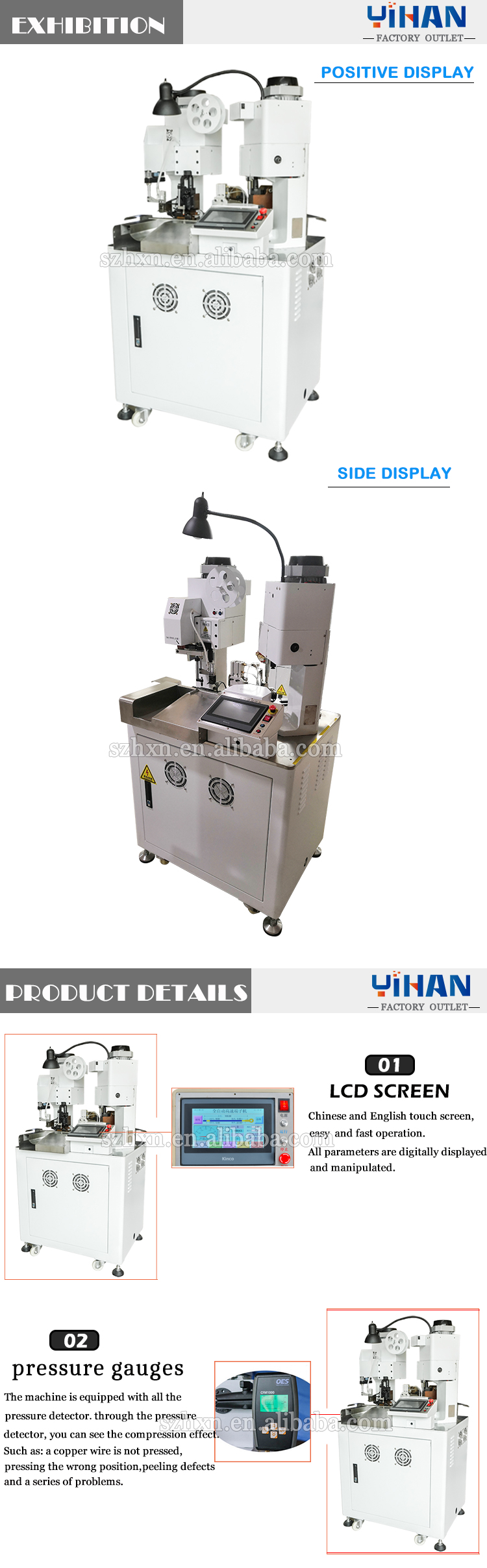 High Productivity Multifunctional Double Head Terminal Machine for Automatic Operation