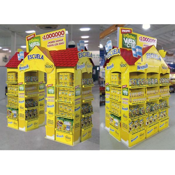 Eco Friendly Cardboard Counter Display Peg Hook 350gsm CCNB