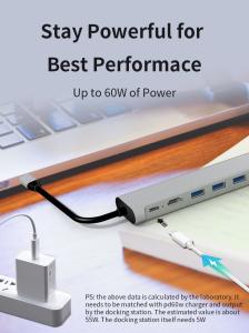 China Usb3.0 Usb2.0 Rj45 Pd HDMI Usb C Docking Station Hub Otg Adapter Splitter OEM ODM wholesale