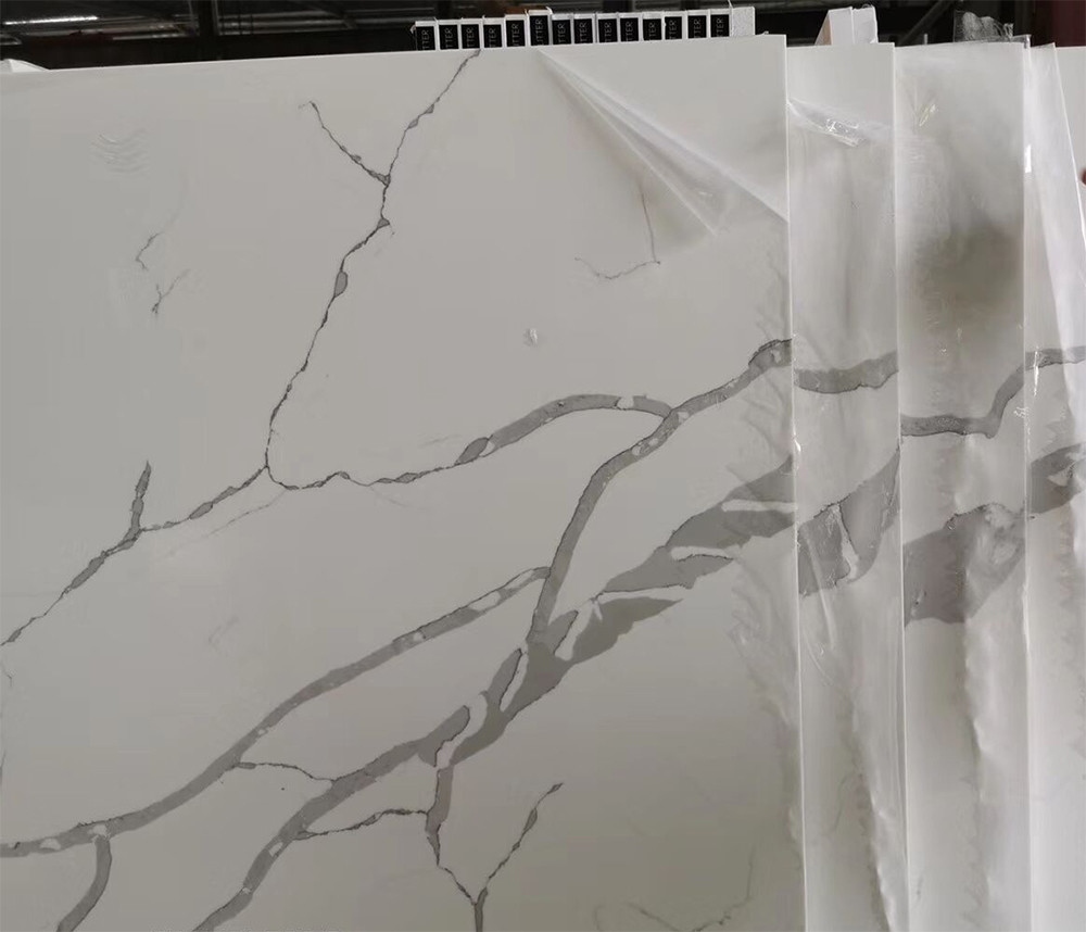 Gray Vein Calacatta Gold Quartz That Looks Like White Artificial Marble China factory
