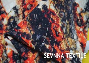 China Wet Printing Patterned Polyester Fabric , Spandex Lycra Polyester Jersey Fabric wholesale
